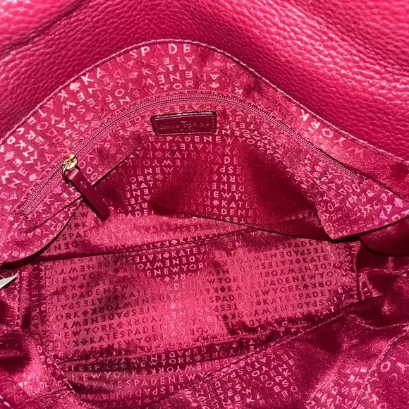 Kate Spade Jackson Medium Flap Shoulder Bag in Cherrywood/Merlot - Picture 10 of 13